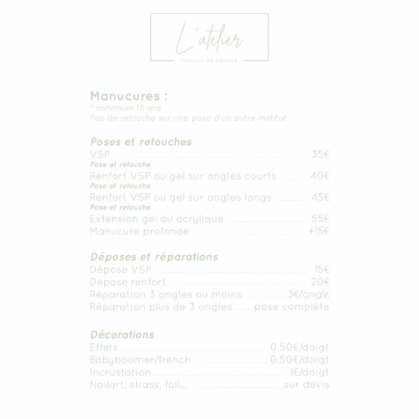 L'atelier - Institut de beauté